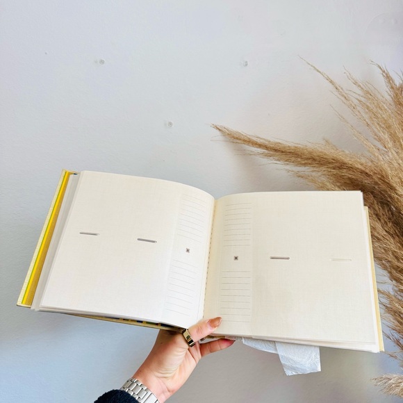 NEW VINTAGE HALLMARK 90s Y2K Beige Stripe Picture Album Photo Coffee Table Book - Picture 3 of 10